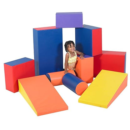 Children's Factory Soft Shapes Set, Primary, CF362-545, Large Foam Blocks, Toddler Playroom, Preschool or Daycare Indoor Playground Building Activity