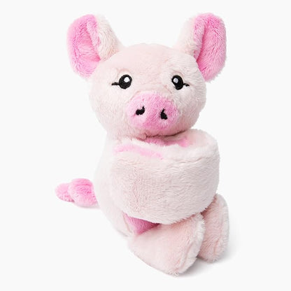 Hug Babies Cute Mini Plush Stuffed Animal Bracelet for Kids | Soft & Cuddly Portable Comfort Adorable On-The-Go Companion for Travel School & Adventures Ages 2+ (Harper The Pig)