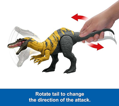 Mattel Jurassic World Dinosaur Toys with Roar Sound & Attack Action, Wild Roar Posable Figures, Physical & Connected Digital Play