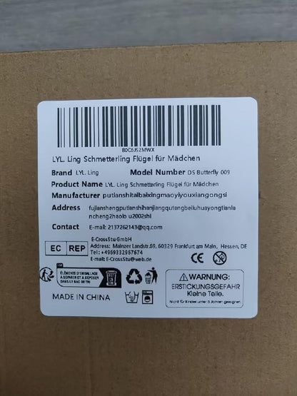 Butterfly Wings For Girls, Double-Sided Fairy Wings, Halloween Costumes for Kids, 3PCS Butterfly Cape Set.