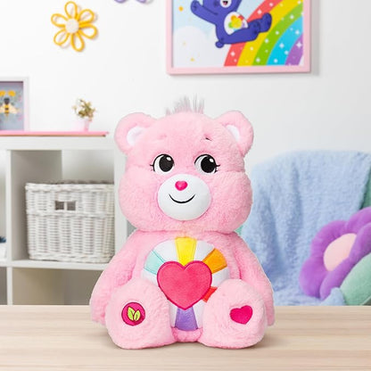 Care Bears 14" Hopeful Heart Bear Plushie - Medium Size - Pink Plush for Ages 4+ – Perfect Stuffed Animal Holiday, Birthday Gift, Super Soft and Cuddly – Gift for Girls and Boys, Collectors