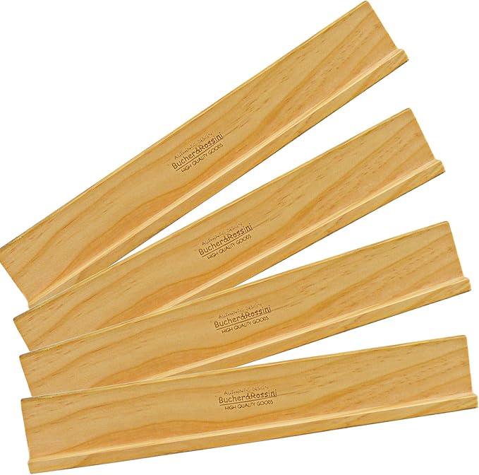 Domino Racks 4packs - Authored Design Nut Brown Tile Holders for Dominoes Set Mexican Trains Mahjoon Chickenfoot