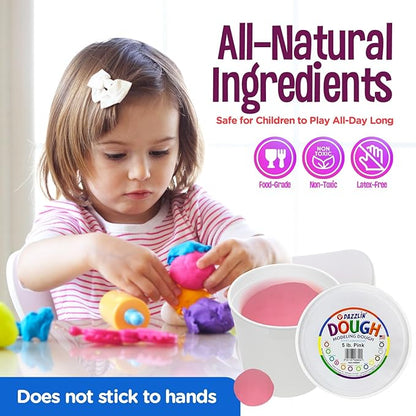 Hygloss Play Modeling Dough - Pink Dough Unscented - Safe & Non-Toxic for Kids Arts & Crafts - Party Favors - Classroom Supplies - 5lb