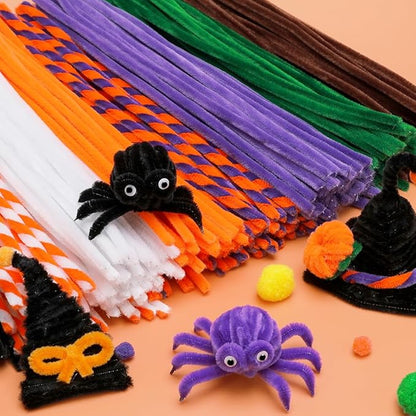 Eppingwin Pipe Cleaners, 150 PCS Chenille Stems, Halloween Pipe Cleaners for Crafs, Pipe Cleaners for Crafts, DIY