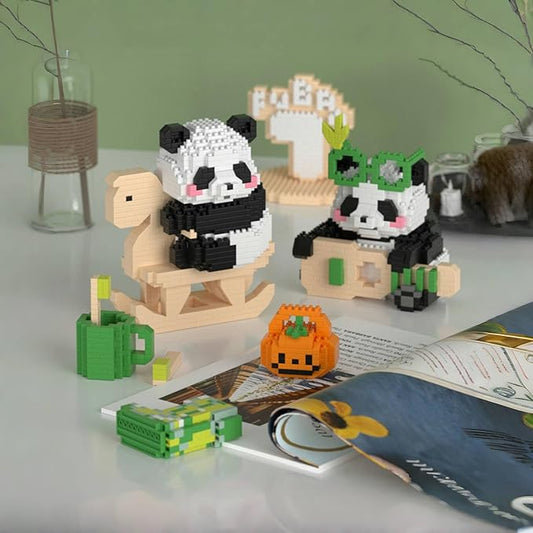 QMEAKMONY Mini Building Blocks Panda Sets Cute Micro Mini Panda Building Bricks for Adults Micro Nano Bricks Perfect Party Favors for Teenagers(1782 PCS)