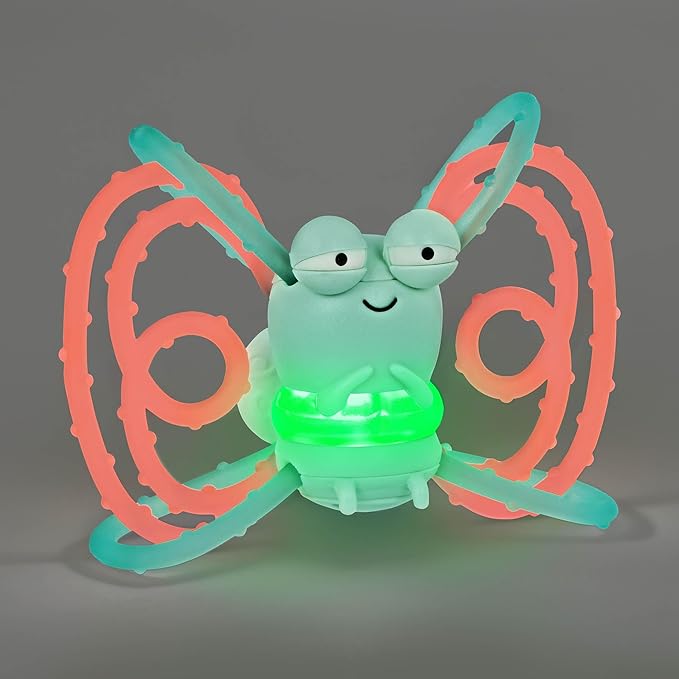 B. toys – Sensory Teether – Glowing Firefly Toy – Light-up Baby Toys – Interactive Teething Toy for Babies – 3 Months + – Spark Buddy