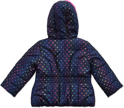 Arctic Quest Little Girls Bib Snow Pants and Ski Jacket Water-Resistant Snowsuit For Kids Winter Jacket For Girls