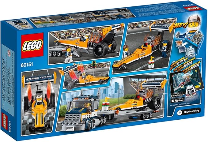 LEGO City Great Vehicles Dragster Transporter 60151