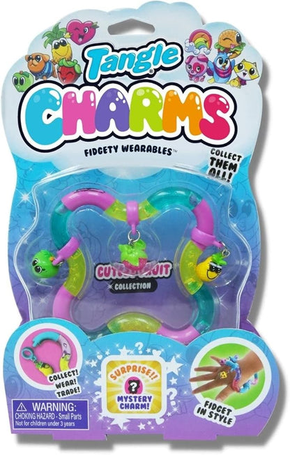 Tangle Charms - Tangle Fidget Friendship Bracelets (Cutesy Fruit) - - Charm Bracelets - Mystery Charm - Tangle Fidgets for Kids - Cute Tangle Fidgets