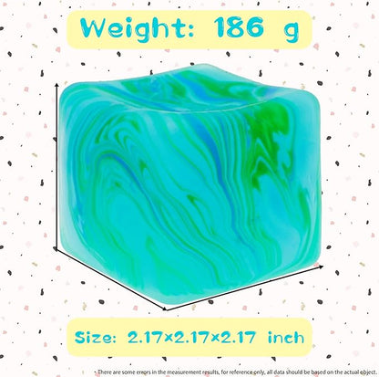 Fidget Toys Squishy Stress Cube, Stress Balls for Kids Adults Squishies Stress Relief, Ice Squishy Cube Sugar Balls, High Density Squeeze Balls for Students Calming
