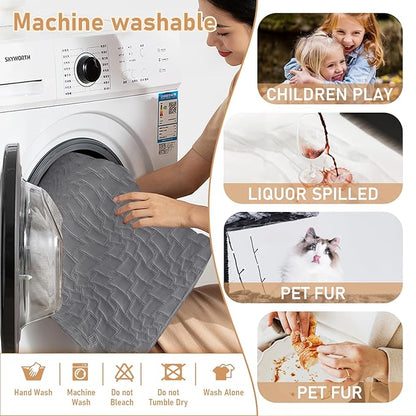 100% Waterproof Recliner Chair Covers for Reclining Chair, Small Recliner Covers That Stay in Place, Non-Slip Recliner Armchair Cover with Pockets for Kids, Pets, Dogs, Cat, Washable,Dark gray