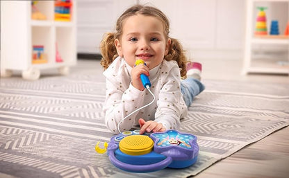 eKids Ms Rachel Karaoke Microphone with Boombox for Fans of Toddler Toys, Kids Karaoke Machine with Built in Music, Great Gifts for Kids