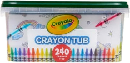 Crayola Crayon Tub (240ct), Bulk Crayon Set, Kids Coloring & Art Supplies, Crayons for Kids, Gifts for Boys & Girls, Ages 3 + [Amazon Exclusive]