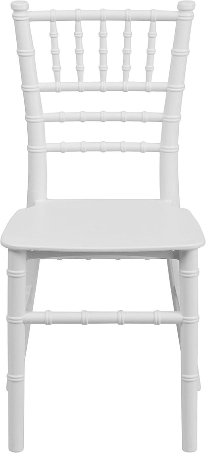Flash Furniture Hercules Series Children's Resin Event Chair, Commercial/Residential All Occasion Chair, 330 lb. Static Weight Capacity, White