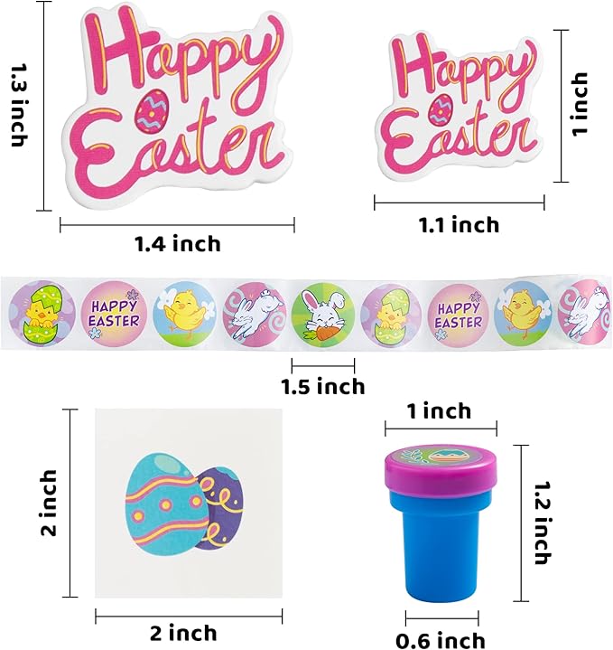 JOYIN 686 Pcs Easter Craft Kits with Assorted Stickers, Foam Stickers, Stampers and Temporary Tattoos for Kids Party Favors, Easter Crafts & Basket Stuffers and Classroom Homeschool Art Decor