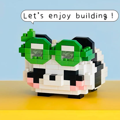 Cute Panda Building Blocks (Set of 4) Panda Mini Building Block Sets are All Individually Packaged Adult Building Block Toys Children's Panda Gifts