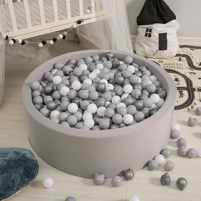 GOGOSO Bear Ball Pit Balls Shapes BPA Free Plastic Play Balls Crush Proof Kids Toddlers Baby Pastel Pelotas Toy Shaped Giant Friendship Bracelet