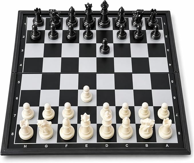 Travel Chess Set Magnetic Portable Folding Chess Board (Medium / 9.7 Inch)