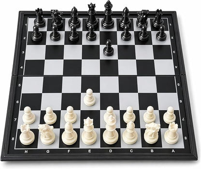 Travel Chess Set Magnetic Portable Folding Chess Board (Medium / 9.7 Inch)