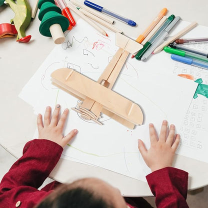 3pcs DIY Wood Planes,Wooden Airplane Craft for Kids,Mini Assemble Painting Airplane Model Toys 3D Airplane Kit for Kids School Art Activity Kids Birthday