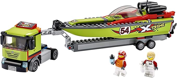 LEGO City Race Boat Transporter 60254 Race Boat Toy, Fun Building Set for Kids (238 Pieces)