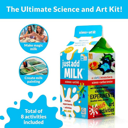 STEM Toys by Griddly Games - Art & Science Kits for Kids Age 8-12 Fun & Educational Science Toys, Engaging Kids Activity Kit, Perfect Science Kit for Hands-on Learning (Just Add Milk)