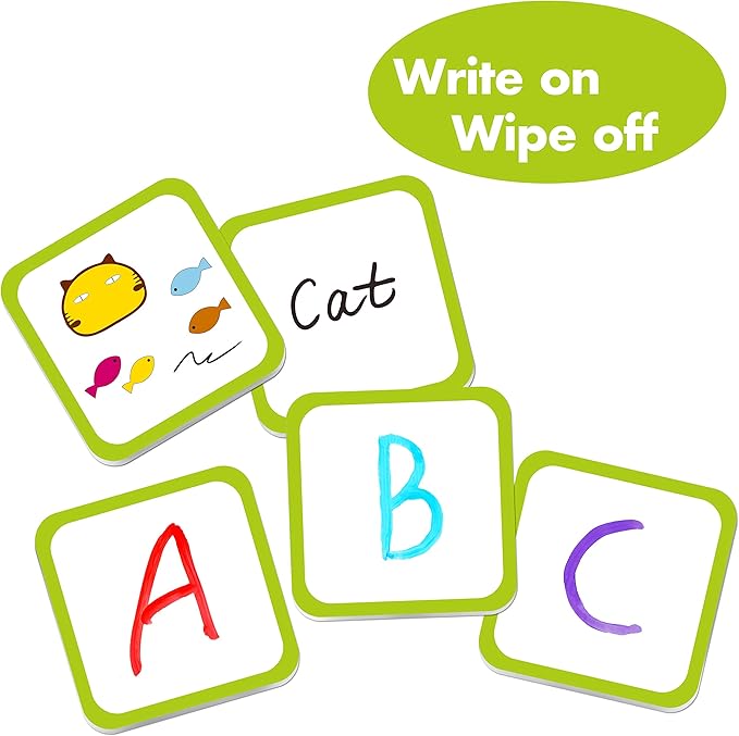 Hebayy 36 Pair Animal Matching Game Flash Cards Erasable (Each Measures 2” X 2”)