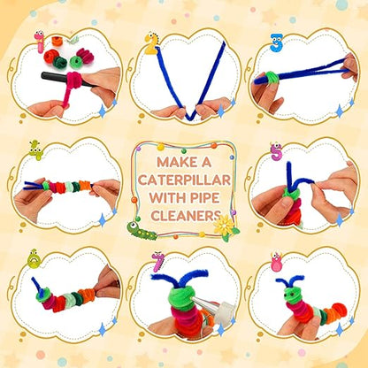 3000 PCS Pipe Cleaners, Pipe Cleaners Bulk 50 Colors, Chenille Stems for Flowers DIY Art Creative Crafts Decorations Colorful Thick Pipe Cleaners Craft Supplies for Christmas Halloween Birthday Gift