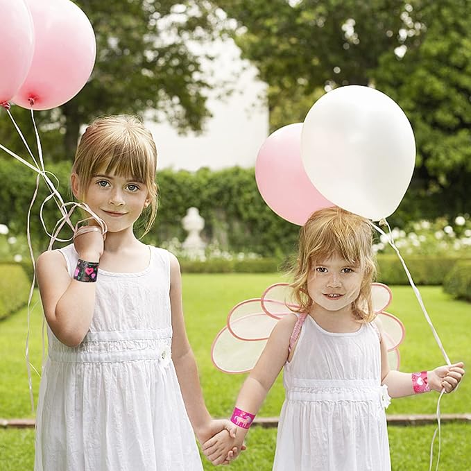 48 Pcs Valentines Slap Bracelets Valentine's Day Snap Bracelets for Kids Valentine Party Favor