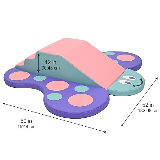 Children's Factory Nature Butterfly Climber, Toddler Indoor Playground Set, Soft Play Climbing for Toddlers, Pink Set