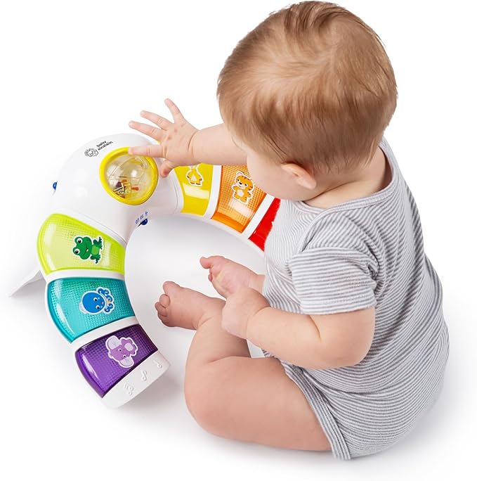 Baby Einstein Glow & Discover Light Bar Musical Toy, Activity Station, Sitting Up and Tummy Time Toy, Color and Animal Learning Toy, Infant Ages 3 Months+