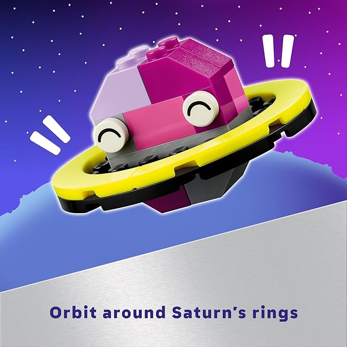 LEGO Classic Creative Space Planets Building Toys Set - Space Toys for Kids, Boys & Girls, Ages 5+ - Includes Alien, Rocket Ship, & Glow in The Dark Bricks - Birthday Gift Idea - 11037