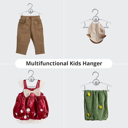 80 Pack Baby Closet Hangers Kids Clothes Hangers Adjustable (Mix Colors) with Windproof Buckles, Extendable 11"-14" Baby Hangers for Kids Child Newborn Toddler Stackable & Space-Saving