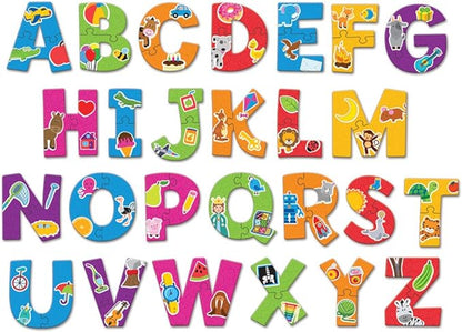 Learning Resources Alphabet Puzzle Cards, Early ABCs, Toddler Puzzle, 26-Self Correcting Puzzles, Alphabet Toys for Toddlers, ABC toys, 52 Pieces, Ages 3+