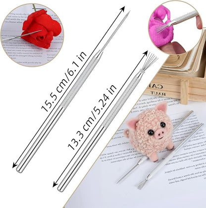 14 Pcs Pottery Trimming Tools Set, Clay Carving Tools with Aluminum Wood Stainless Steel for Carving Modeling Sculpting