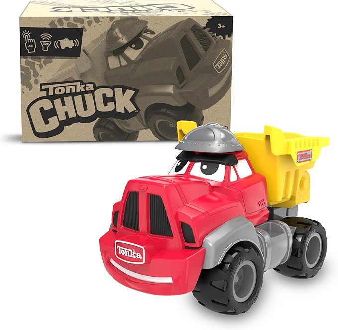 Tonka 06269 Interactive Talking Truck Toy for Toddlers Ages 2+ - Made of Sturdy Plastic with 20+ Sounds, Multicolor