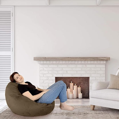 Bean Bag Stuffed Animal Storage Or Cover | No Filler | Extra Large | for Adults Or Kids | Double Stitched | Durable Zipper | Premium Microsuede