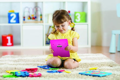 Lexibook Unicorn Educational Bilingual Interactive Learning Tablet, Toy to Learn Alphabet Letters Numbers Words Spelling and Music, English / Spanish Languages, Pink, JCPAD002UNIi2