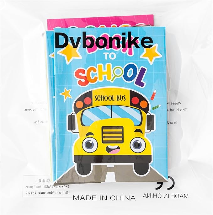 Dvbonike 24Pcs Back to School Coloring Books - First Day of School DIY Color-in Pages Pencil Schoolbag Cute Patterns Drawing Booklet Classroom Reward Art Activity Gifts Party Favors Supplies for Kids