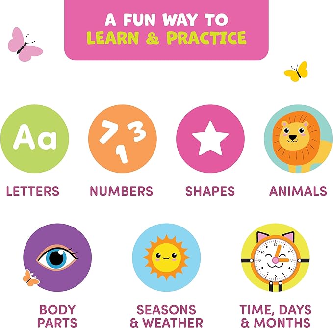 Clever Fox Play Busy Book for Toddlers 1-3 Year-Old – Baby Busy Board Book – Montessori Felt Activity Board for Learning Fine Motor Skills, Car Airplane Travel Toy – Birthday Gift for Girls Ages 1+
