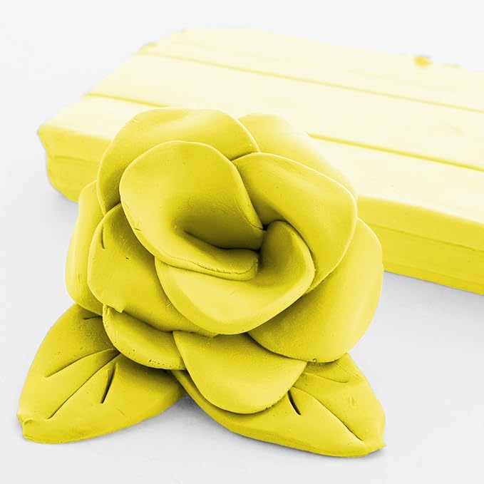 BAZIC Modeling Clay Yellow Color 1 LB, Modeling Dough Art Craft Non Toxic Gift for Artist Kids, Bulk for Classroom, 24-Pack