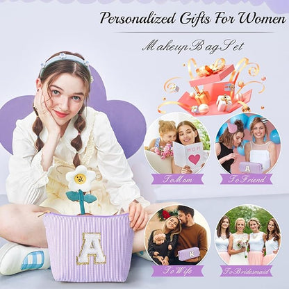 YOOLIFE Birthday Gifts for Women Kids Teen Girl Girlfriend Bridesmaid Wife | Travel Toiletry Bag | Birthday Gift Idea for Her Mom Girlfriend Bridesmaid Wife | Birthday Gift Idea for Her Purple K