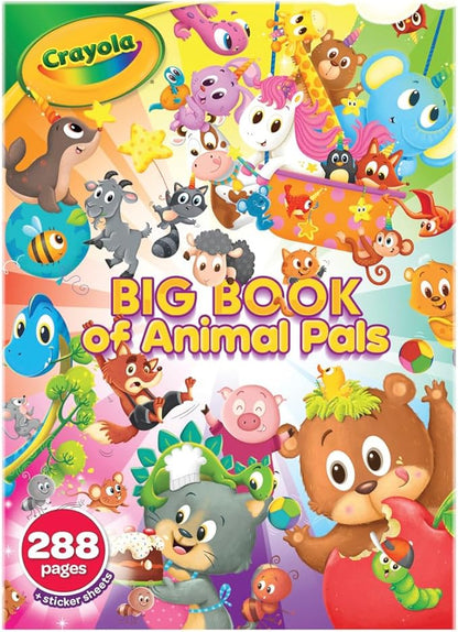 Crayola Coloring Book, Big Book of Animal Pals, 288 Coloring Pages, Gift for Kids, Age 3, 4, 5, 6