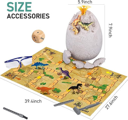 Jumbo Dino Egg Dig Kit, Dinosaur Toys for Kids 5-7 8-12 with 12 Dinosaurs, Dinosaur Toys for 5 6 7 8 Year Old Boy Birthday Gift, Dinosaur Eggs Excavation Gifts for 5 6 7 Year Old Boy Girl