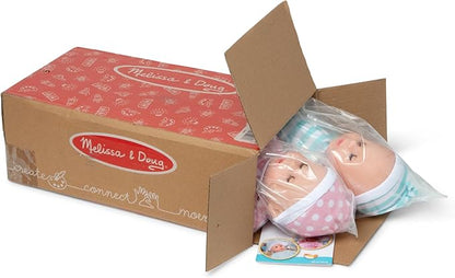 Melissa & Doug Mine to Love Luke & Lucy Realistic Twin Baby Dolls (15-inch) - Dolls and Accessories with Pacifiers for Pretend Play, Toddler Toys for Ages 18M+