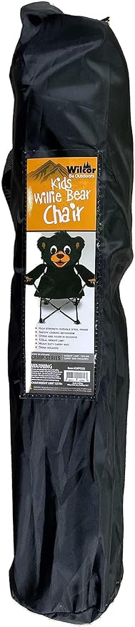 Kids Camping Chair | Folding Outdoor Chair for Toddlers | Boys or Girls | Lightweight, Portable, and Durable | Great for Beach, Patio or Sporting Events (Kids Camp Chair, Willie Bear)