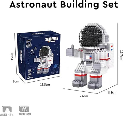 Finger Rock Astronaut Mini Building Blocks Micro Building Kits for Kids and Adults 12-15 Space Toys Gifts - Compatible with Nano(1008 Pieces)