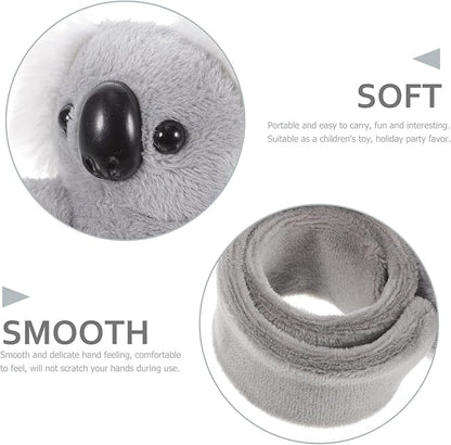 Abaodam Animal Slap Bracelet Koala Slap Bracelet Plush Stuffed Animal Hugger Snap Wrist Band for Kids Birthday Party Gifts