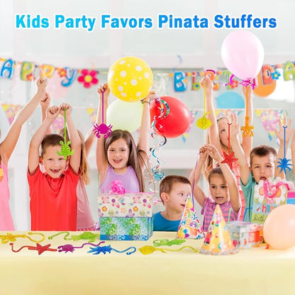 42PCS Sticky Hands Bulk Ocean Animal Party Favors for Kids Stretchy Sticky Hand Fidget Toys Goodie Bag Stuffers Treasure Box Toys for Classroom Prizes Birthday Party Supplies Easter Basket Stuffers