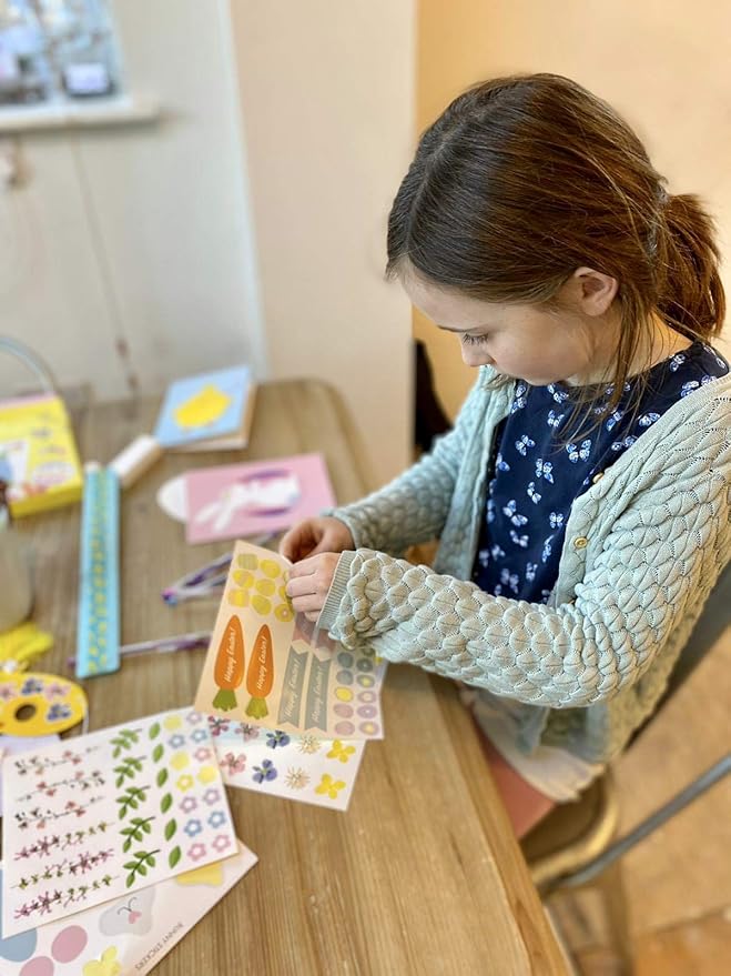 Talking Tables Easter Mask Making Craft Kit for Kids - Pack of 6 | Children Art Supplies, Fun Activities, Decorate for an Egg Hunt, Parade, Creative Gift (TSBUNNY-Masks)